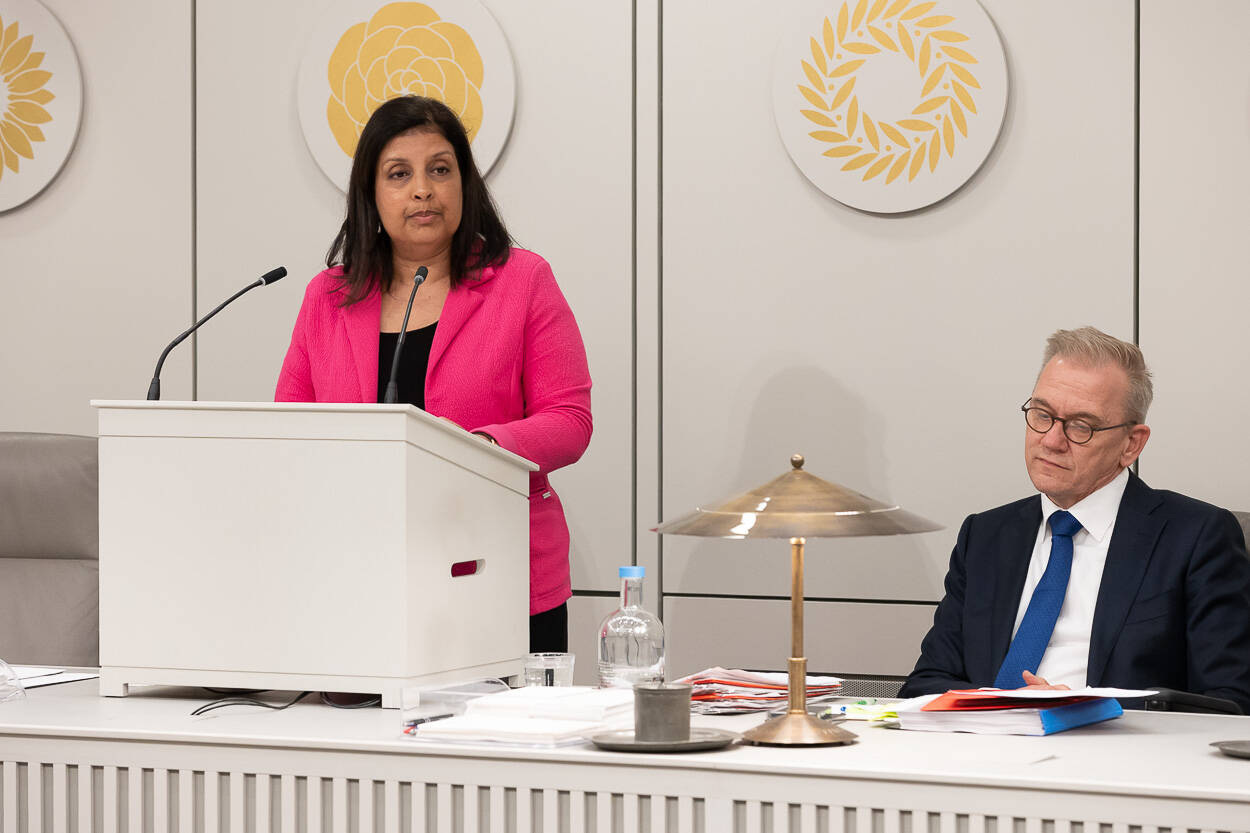 Staatssecretaris Paul tijdens het debat op 25 maart 2025